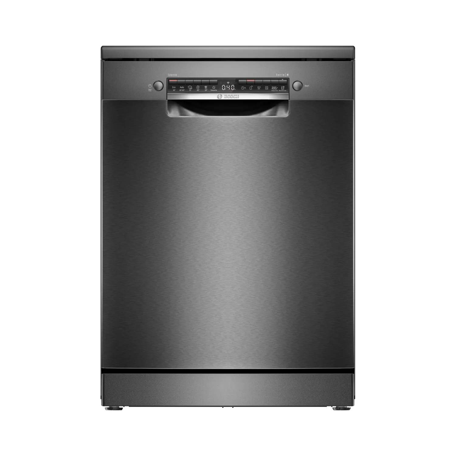 מדיח כלים רחב בוש Bosch SMS4HVC11E Serie 4 ל-14 מערכות - נירוסטה שחורה עם Home Connect