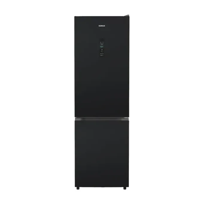 מקרר מקפיא תחתון KONKA KRF-344WG בנפח 335 ליטר עם No Frost — זכוכית שחורה