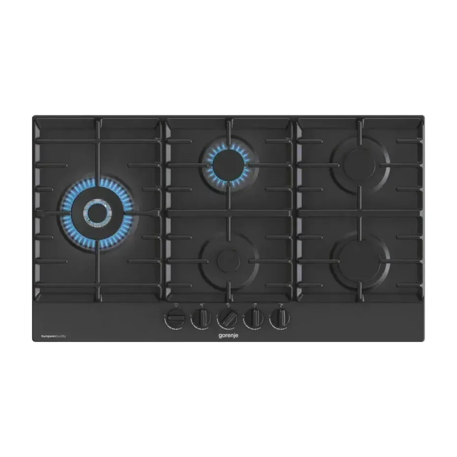 כיריים גז Gorenje GW951MB 90 ס"מ שחור - 5 מבערים ומבער ווק 3.9kW